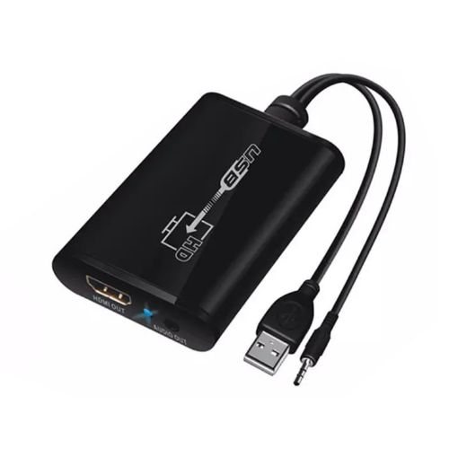 USB 3.0 to HDMI Converter for HDTV - Full HD 1080P - Black - 1