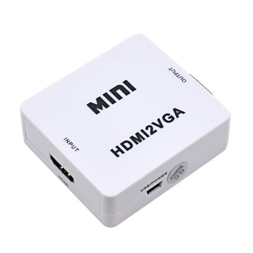 Mini HDMI to VGA Audio Converter - Compact Design, High Quality Audio - 1