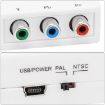 Mini YPBPR to CVBS Video Converter Component AV Adapter White - 4