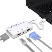 Cabledeconn D0407 HDMI VGA DVI Cable - White - 1
