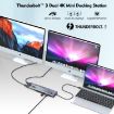 WAVLINK Thunderbolt 3 Dual 4K Mini Docking Station - 2 DP to HD Adapters - 6