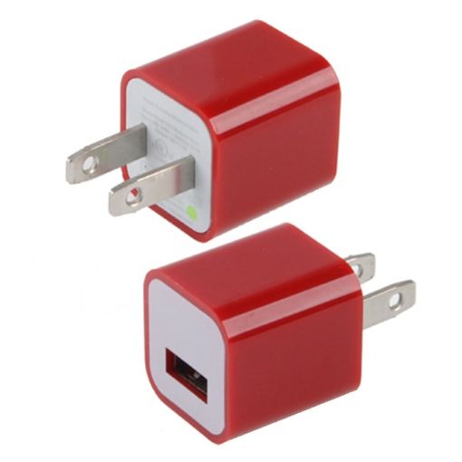 US Plug USB Charger - Red - 1
