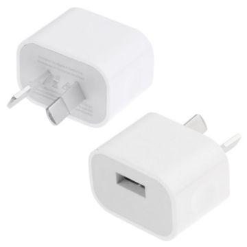 AU Plug USB Charger Adapter - White - 1