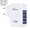HT-CD03 15.5W 5V 3.1A 4-Port USB Wall Charger EU Plug White - 1