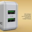 LDNIO A2201 Dual USB Charger with 8 Pin Data Cable - 6