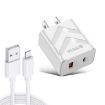 20W PD + QC 3.0 Dual Ports Fast Charger with USB to 8 Pin Cable - 1