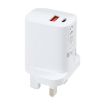 20W USB-C/Type-C + USB Fast Charging Travel Charger, UK Plug - 2