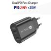 40W Dual Port PD USB-C Fast Charger for iPhone/iPad - EU Plug - 2