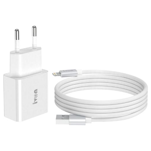 IVON AD-35 2 in 1 Travel Charger + 1m USB Data Cable Set - 1