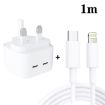 SDC-40W Dual PD USB-C Charger with 1m Type-C to 8 Pin Cable - 1