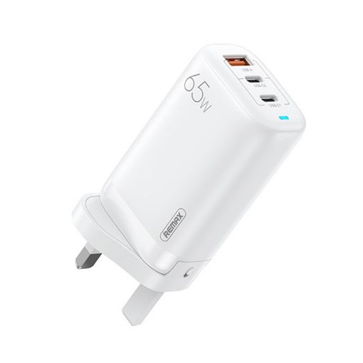 REMAX RP-U55 65W USB+C Fast Charger - UK Plug (White) - 1