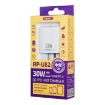 REMAX RP-U82 30W USB+USB-C Fast Charger - US Plug (White) - 8