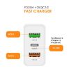 45W PD25W + 2 x QC3.0 USB Multi Port Charger with USB to 8 Pin Cable - 5