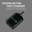 PD04 PD20W Type-C + QC18W USB Mobile Phone Charger, UK Plug - 6