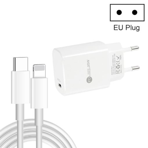 PD11 20W Fast Charger with 1m Type-C to 8 Pin Data Cable - 1