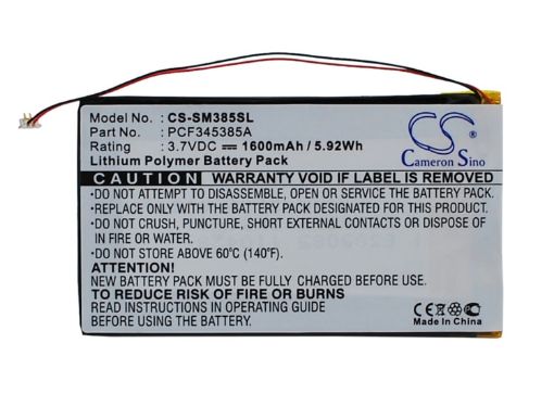 Battery for Samsung YP106G Y910 Napster MP3 Player PCF345385A - 1