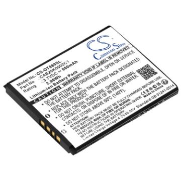 Picture of Battery for T-Mobile Sparq II Sparq 2 One Touch 875T One Touch 875 875 (p/n BTR875B CAB3120000C1)