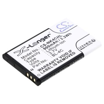Battery for Nokia X2 C2-05 8208 7705 7270 6700 6300 6230 6103 BL-4C - 1