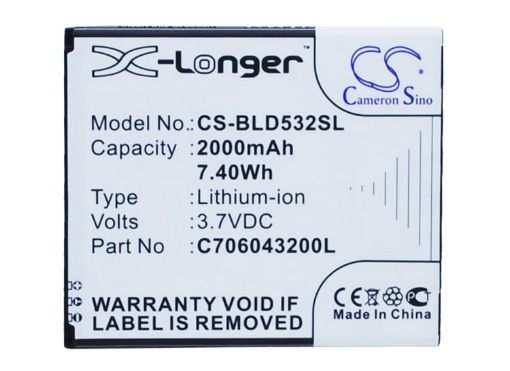 Battery for Blu Studio C Mini 5.0, 5.0C HD, Life One M (C706043200L/T) - 1