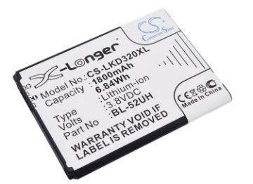 LG VS450 Battery BL-52UH for Optimus L70 L65 Spirit 4G Realm Pulse - 1