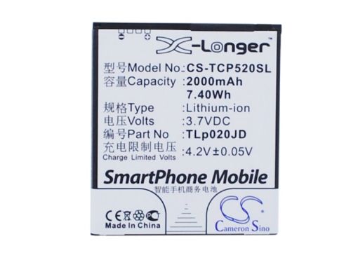 Battery for Tcl P520L P5201 P518L P5181 TLp020JD - 1
