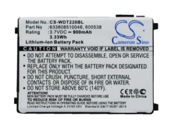 Unitech PT650 PT630D HT650 Battery (p/n 1400-202501G 201709) - 1