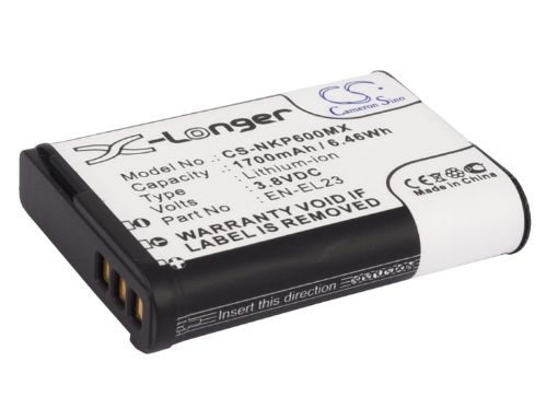 Nikon Coolpix S810c P900s P900 P610s P610 P600 Battery EN-EL23 - 1
