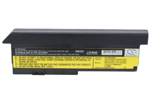 Lenovo ThinkPad X200s Battery 42T4534 42T4536 SL9400 7470 7469E2U 74698U - 1