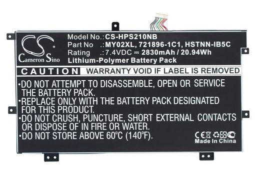 HP TPN-Q127 Slatebook x2 Pavilion X2 Battery (21CP3/97/91) - 1