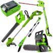 Greenworks G24PS20K2 24V Cordless Pole Saw Battery & Charger 29322 - 6