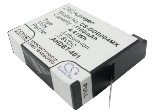 Battery for GoPro Hero 4 Series (p/n 335-06532-000 AHDBT-401) - 1