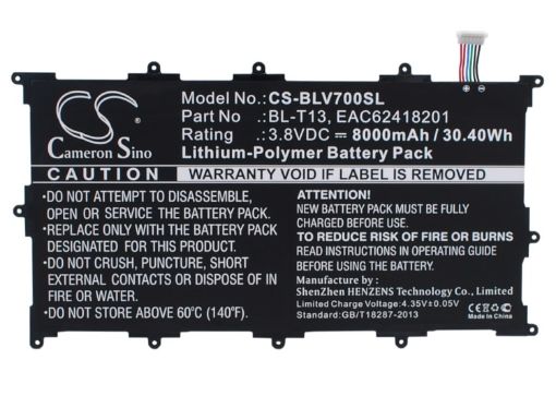 LG VK700 V700 G Pad 10.1" Tablet Battery BL-T13 EAC62418201 - 1