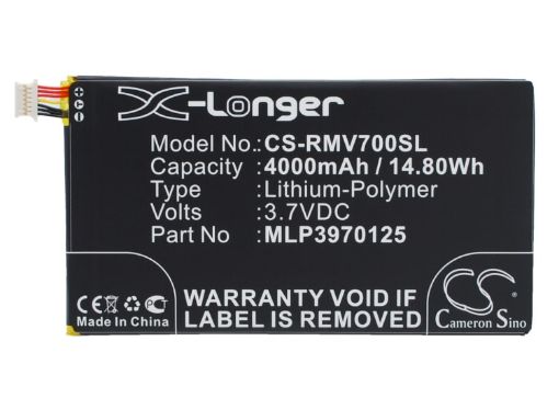 Battery for Verizon Ellipsis QMV7A/B 8GB 7in (p/n MLP3970125) - 1