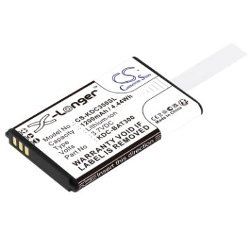 Battery for Koamtac KDC Models KDC350 & KDC699200 (p/n KDC-BAT300) - 1