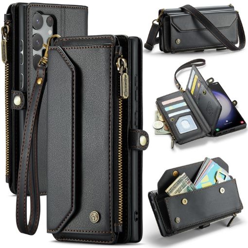 Samsung Galaxy S23 Ultra 5G CaseMe C36 Wallet Case (Black) - 1
