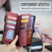 Samsung Galaxy A14 5G/4G CaseMe C36 Wallet Case (Wine Red) - 5