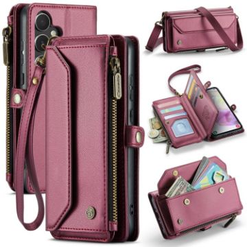 Samsung Galaxy A35 5G CaseMe C36 Wallet Phone Case (Wine Red) - 1