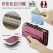 Samsung Galaxy A22 5G Wallet Case RFID Anti-theft Leather (Wine Red) - 6