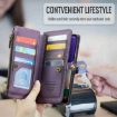 Samsung Galaxy A22 5G Wallet Case RFID Anti-theft Leather (Purple) - 5