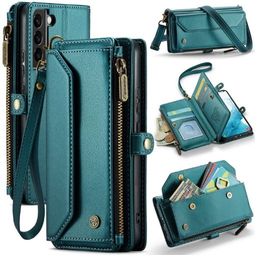 Samsung Galaxy S22 5G CaseMe C36 Zipper Wallet RFID Leather Case - 1
