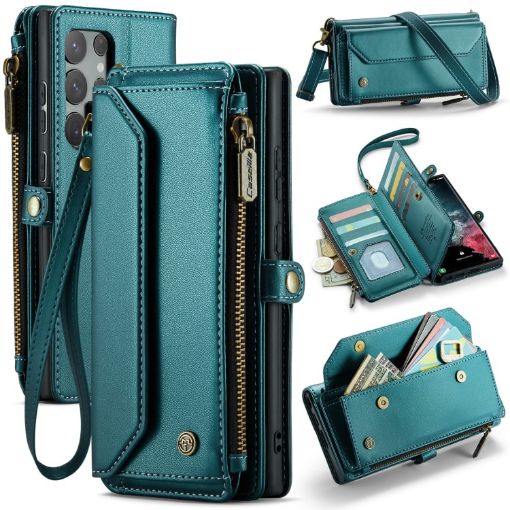 Samsung Galaxy S22 Ultra 5G CaseMe C36 Zipper Wallet RFID Leather Case - 1
