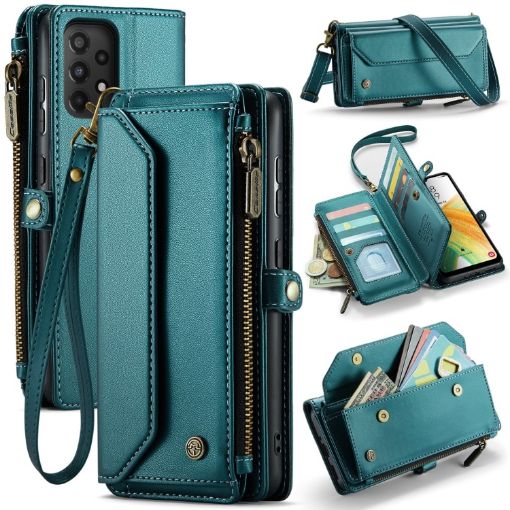 Samsung Galaxy A33 5G CaseMe C36 Wallet Phone Case (Blue-green) - 1