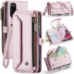 Samsung Galaxy S20 CaseMe C36 Pink Zipper Wallet RFID Leather Phone Case - 1