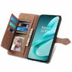 OnePlus Nord N30 SE Brown Leather Phone Case - Embossed Flower Zipper - 4