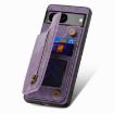 Google Pixel 6 Retro Leather Zipper Wallet Back Phone Case - Purple - 4