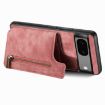Google Pixel 6 Retro Leather Zipper Wallet Back Phone Case - Pink - 3