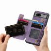 Google Pixel 7a Retro Leather Zipper Wallet Back Phone Case Purple - 5