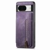 Google Pixel 9 Pro XL Purple Leather Zipper Wallet Case - 2
