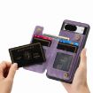 Google Pixel 9 Pro XL Purple Leather Zipper Wallet Case - 5