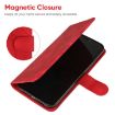 Sony Xperia 10 II Red Leather Phone Case - Geometric Lines - 5